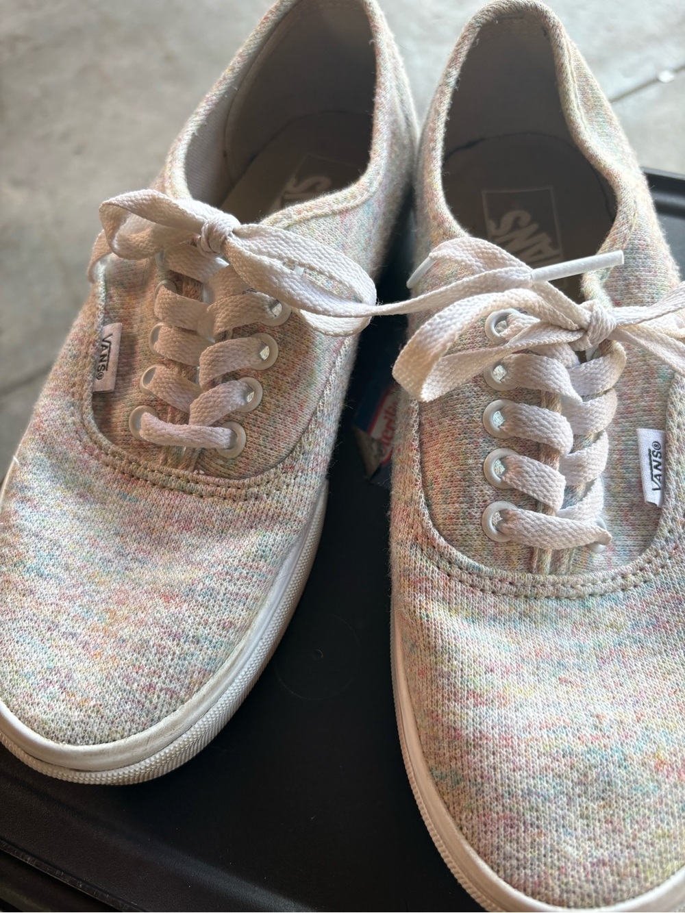Vans Pastel Multi Knit Low-Top Sneakers - White Laces